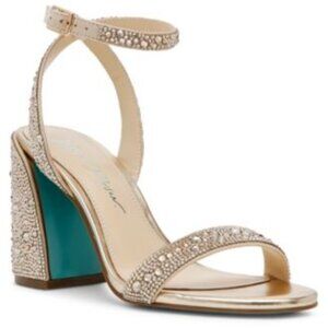 Betsey Johnson Jet Rhinestone Light Gold 8.5M